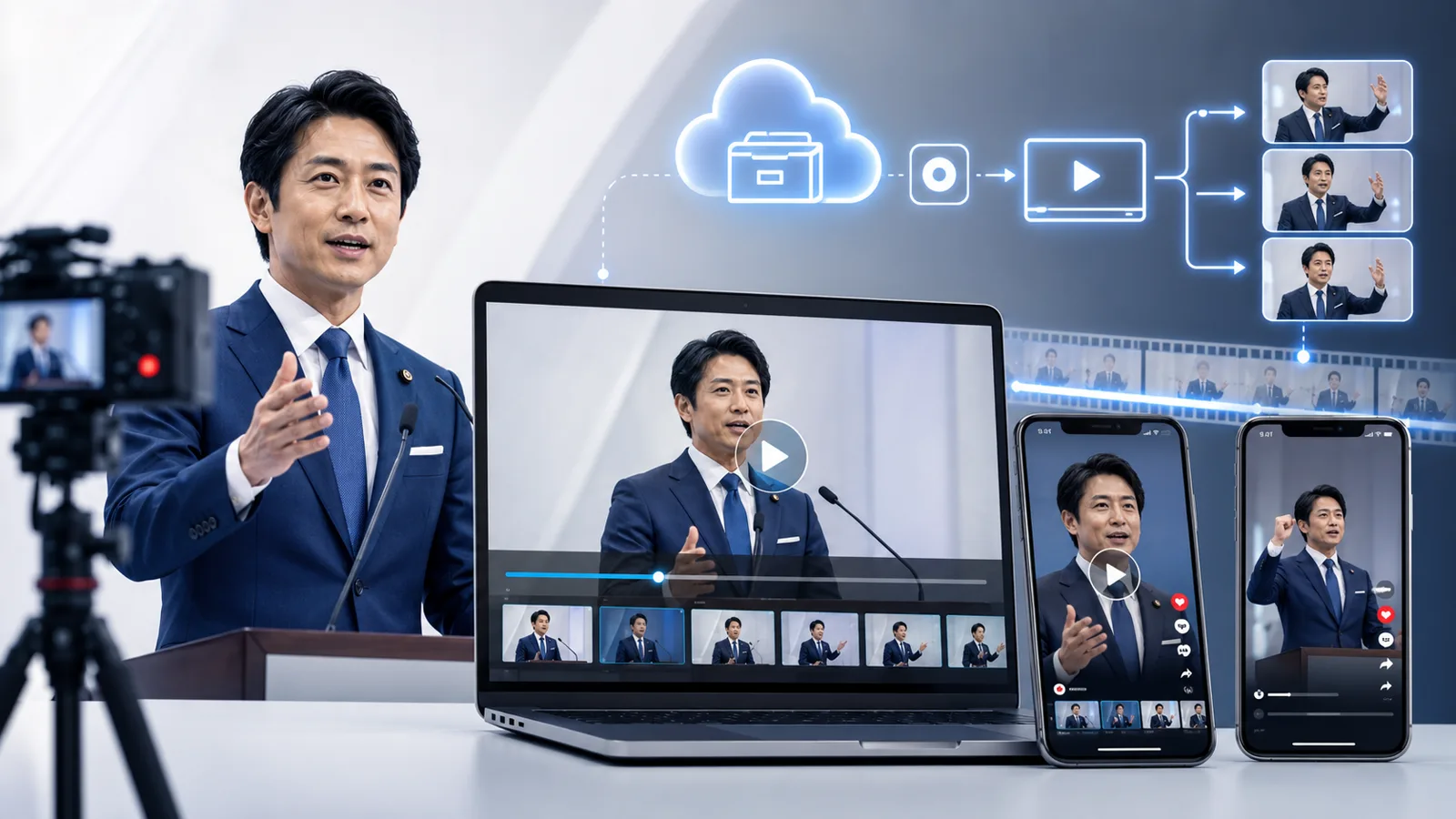 配信映像をアーカイブとして活用するイメージ